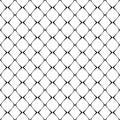 Seamless wired netting fence. Simple black vector illustration on white background