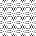 Seamless wired netting fence. Simple black vector illustration on white background Royalty Free Stock Photo