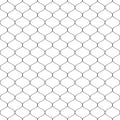 Seamless wired netting fence. Simple black vector illustration on white background Royalty Free Stock Photo