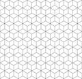Seamless wireframe cubic abstract geometric isometric pattern background texture.