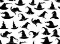 Seamless witch hats