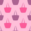 Seamless women pattern with bags Royalty Free Stock Photo