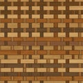 Seamless wooden basket weave pattern featuring interlocking bands in various Royalty Free Stock Photo