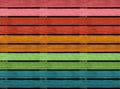 Seamless wooden texture of floor or pavement, wooden pallet rainbow colors Royalty Free Stock Photo