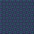 Seamless woven texture with diagonal cross stripes pattern, blue background Royalty Free Stock Photo