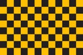 Seamless yellow and black checkered pattern background. Royalty Free Stock Photo