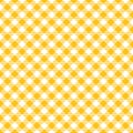 Seamless Yellow Diagonal Checkered Fabric Pattern Background Texture