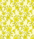 Seamless yellow floral background Royalty Free Stock Photo