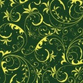 Seamless yellow flower pattern