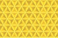 3d rendering. seamless yellow gold tri polygon in hexagon shape pattern design wall art background