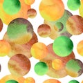 Seamless yellow and green bubble pattern on a white background Royalty Free Stock Photo
