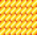 Seamless yellow mosaic pattern with color tiles. Vectorpixels. Illustration