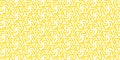 Seamless yellow vector geometric pattern of interconnected hexagon shapes. Royalty Free Stock Photo
