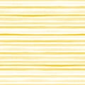 Seamless yellow watercolor pattern on white background. Watercolor seamless pattern with lines and stripes