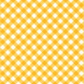 Seamless yellow and white diagonal gingham pattern, or fabric cloth