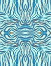 Seamless Zebra Background. Blue African Pattern