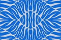 Seamless Zebra Skin. Blue African Wallpaper.