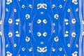 Seamless Zebra Skin. Blue African Wallpaper.