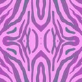 Seamless Zebra Skin. Fashion Jungle Texture. Pink