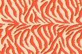 Seamless Zebra Tiger Worn Pattern Textile Texture. Distressed Vector Background. Red White Animal Skin for Women Dress Royalty Free Stock Photo