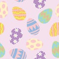 Seamless Easter Egg illustration background Royalty Free Stock Photo
