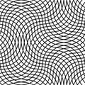 Seamlessly repeatable geometric monochrome pattern with distorted lines