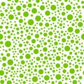 Seamlessly repeatable pattern with random green circles