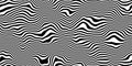 Seamlss trippy zebra wavy warbled retro stripes pattern Royalty Free Stock Photo