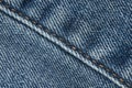 Seams on jeans close-up. Stitching on denim. Close up of blue jeans background. Denim texture Royalty Free Stock Photo