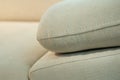 Seams on the sofa close-up. Technology Concept. Exhibition of sofas Royalty Free Stock Photo