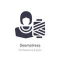 seamstress icon. isolated seamstress icon vector illustration from professions & jobs collection. editable sing symbol can be use