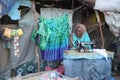 Seamstress on the street of a city of Hargeisa