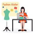 Seamstress Tailor Atelier Sewing workshop Fashion