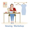 Seamstress Tailor Atelier Sewing workshop Fashion