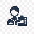 Seamstress vector icon isolated on transparent background, Seams