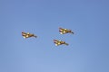 Seaplane. Airplane. Military vehicle. Spanish Air Force on the day of the National Holiday of October 12