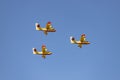 Seaplane. Airplane. Military vehicle. Spanish Air Force on the day of the National Holiday of October 12