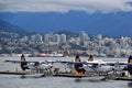 Seaplane in Coal Harbour, Downtown Vancouver, British Columbia, Canada Royalty Free Stock Photo