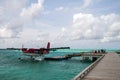 Seaplane at the dock Royalty Free Stock Photo