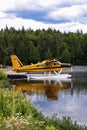 Seaplane float plane at the algonquin park in Ontario, Canada. Royalty Free Stock Photo