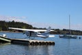 Seaplane at jetty, Lake Te Anau, New Zealand