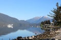 Seaplane Lake Te Anau view to snow capped mountain