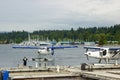 Seaplane landing in Vancouver, British Columbia, Canada Royalty Free Stock Photo