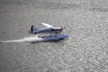 Seaplane landing on the water in Alaska, Ketchikan, USA