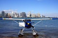 Seaplane and Miami Skyline