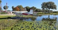 Seaplane parked and ready to takeoff at Wooten Park.