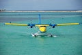 Seaplane on a water, Maldives