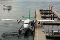 Seaplanes in Vancouver Harbour Flight Centre in Vancouver downto Royalty Free Stock Photo