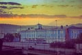 seaport buildings, marina, port Murmansk, Russia