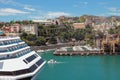 Seaport and city. Savona, Italy Royalty Free Stock Photo